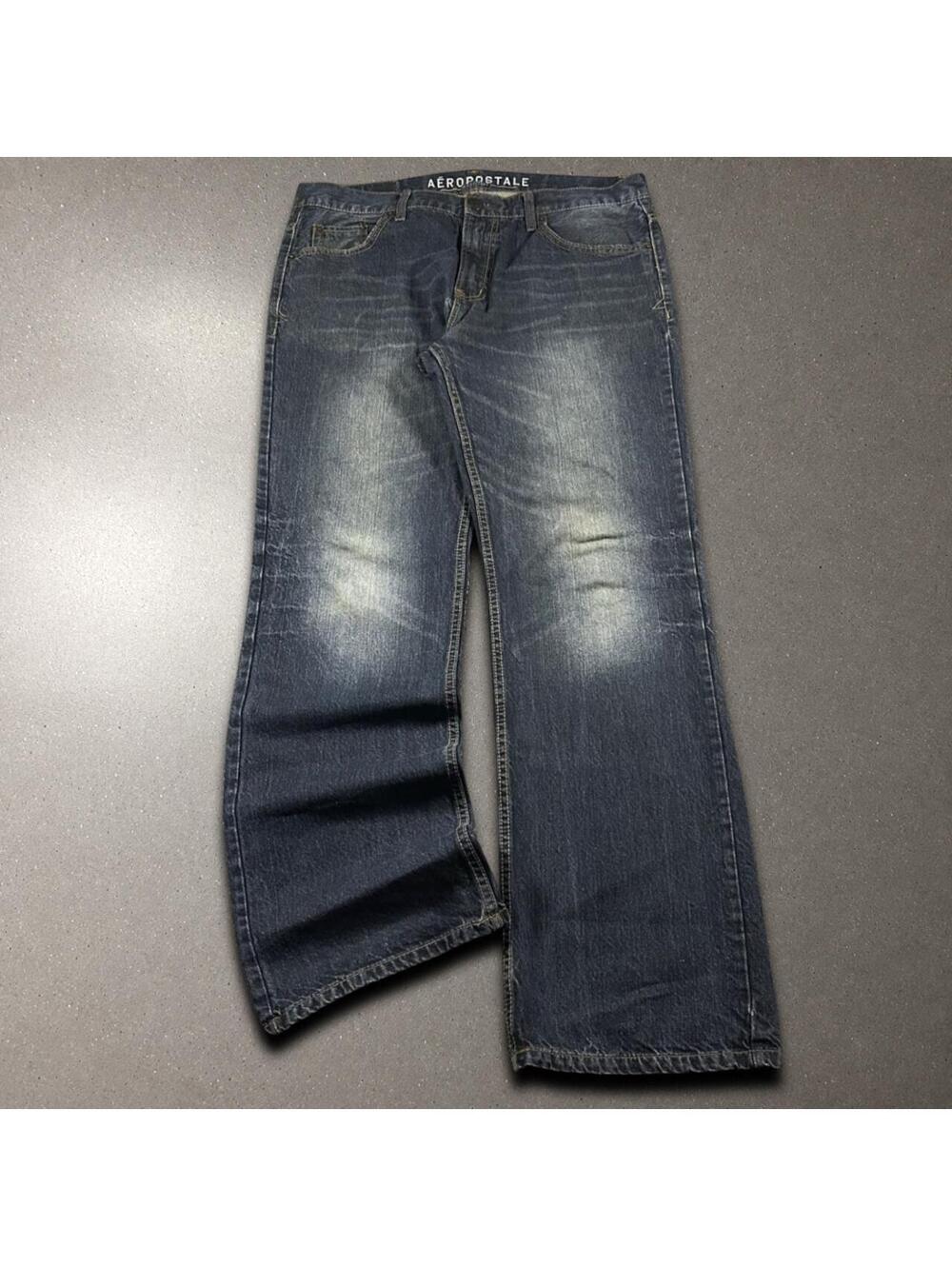 Y2K Skater Grunge Aeropostale Benton Boot Dark Wash Bootcut Jeans - Fits 36x32!